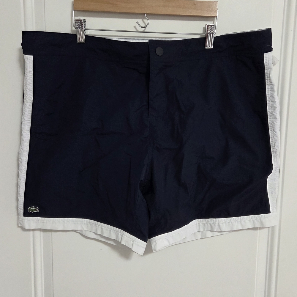 NWT - Lacoste Men's Cotton Blended Swim Trunks - MRSP$135